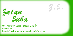 zalan suba business card